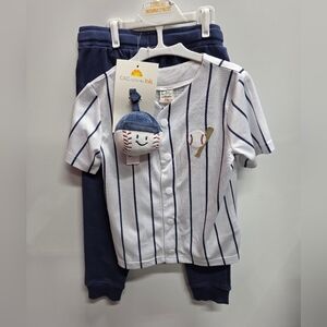 C&C California Kids White and Blue Baseball Set